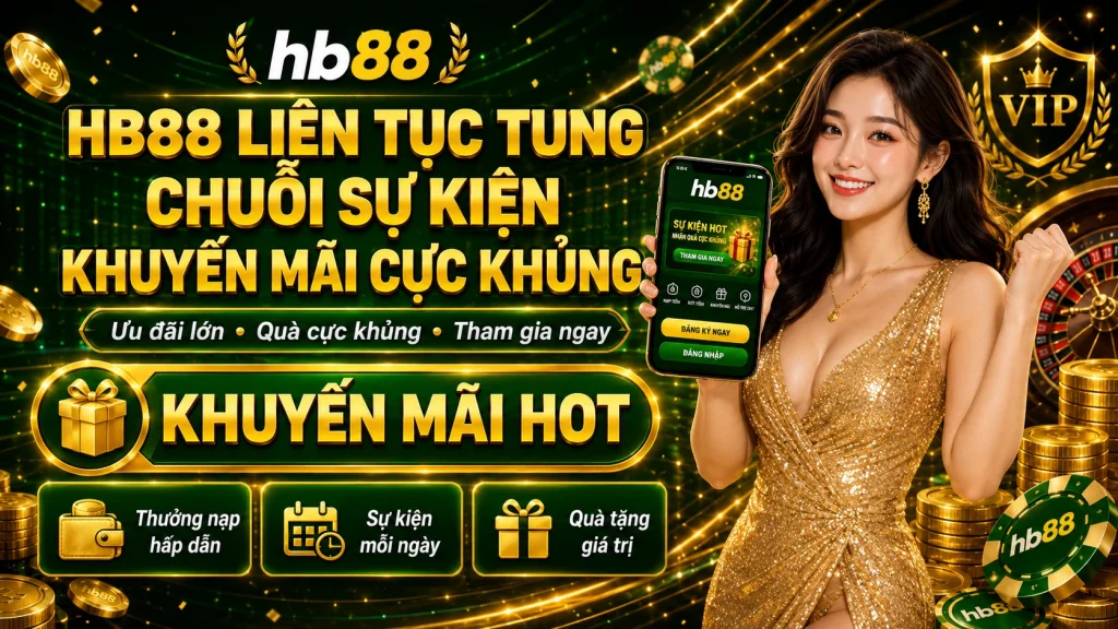 HB88 liên tục tung chuỗi sự kiện khuyến mãi cực khủng 