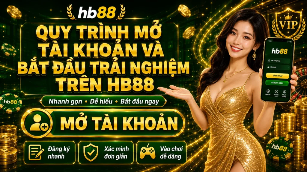 Quy trình mở tài khoản và bắt đầu trải nghiệm trên HB88 
