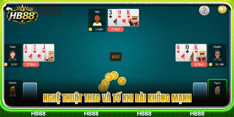 Liêng HB88 – Cách Theo Tố Và Giữ Tâm Lý Khi Bài Không Mạnh 3 Bí quyết theo cược và tố tất tay khi nắm bài yếu