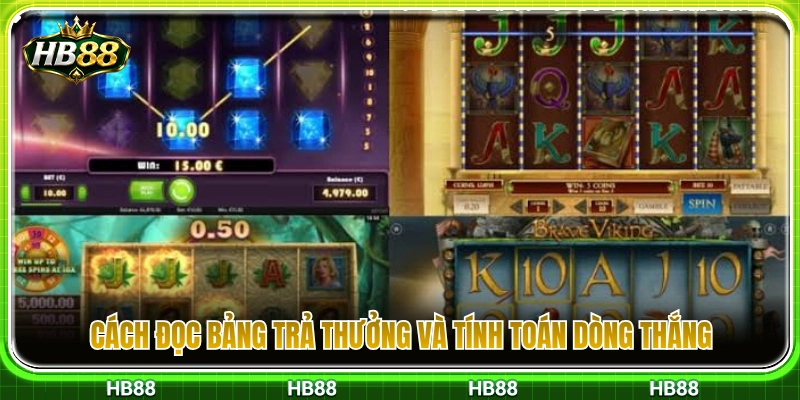 Mẹo đọc biểu đồ trả thưởng cùng cách tính tiền thắng payline 
