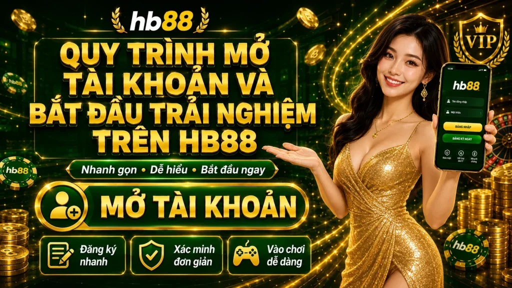 Quy trình mở tài khoản và bắt đầu trải nghiệm trên HB88 