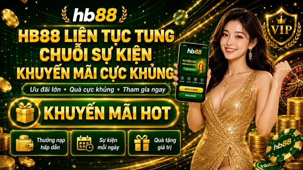HB88 liên tục tung chuỗi sự kiện khuyến mãi cực khủng 